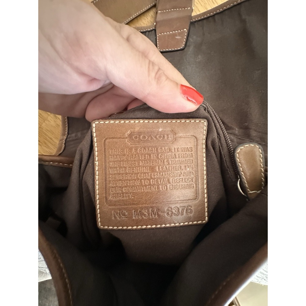 Y2K Coach Soho Signature Jacquard Flap Crossbody Bag Brown Canvas Leather READ - Picture 14 of 16